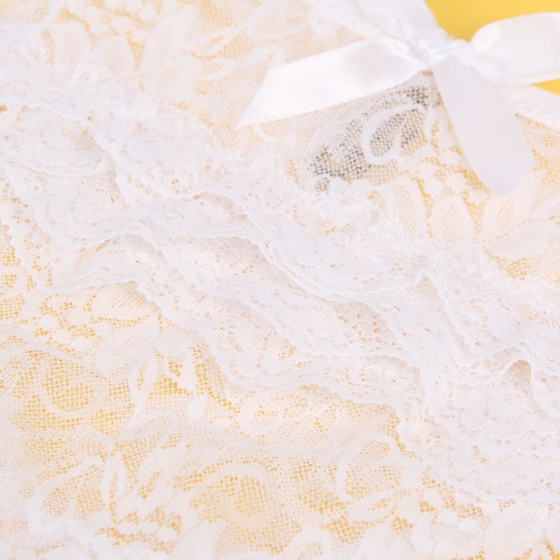 Кружевные трусы с доступом Star Night, белые, M вид 8