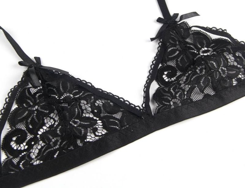 Комплект белья Star Night лиф, пояс и трусики, чёрный, XS-S вид 6