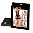 Боди с подвязками на лямках Star Night с кружевом, чёрное, XS-S вид 9