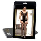 Чоловічий бодістокінг сітка Star Night з імітацією панчохи, чорний, L-2XL вид 4