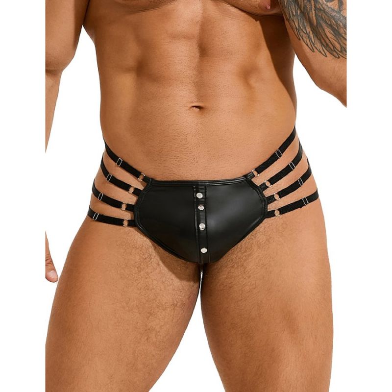 Труси чоловічі Star Night, з чотирма рядами лямок, чорні, XL вид 3