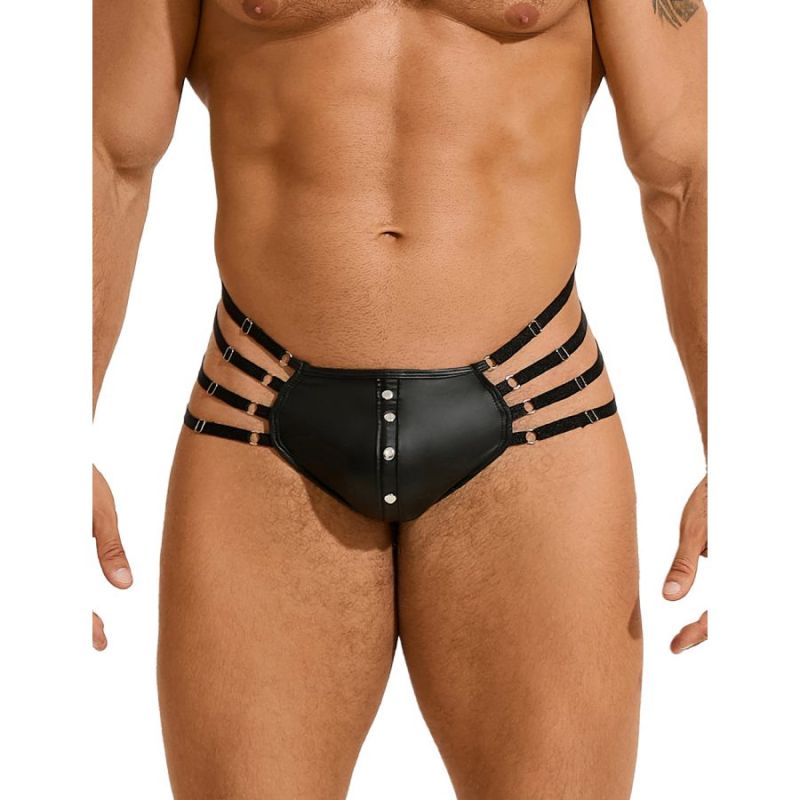 Труси чоловічі Star Night, з чотирма рядами лямок, чорні, XL вид 4