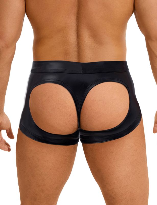 Чоловічі труси Star Night з відкритими сідницями, чорні, L вид 5