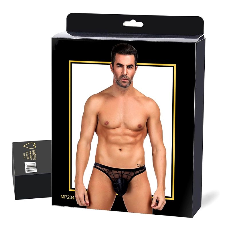 Чоловічі труси Star Night напівпрозорі, в сіточку, чорні, M вид 6