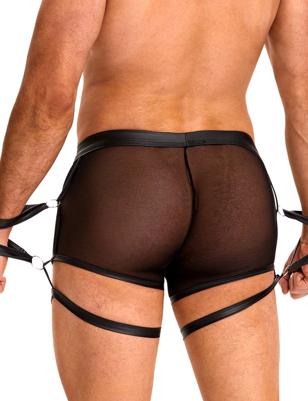 Чоловічі труси напівпрозорі Star Night з обмежувачами для рук, чорні, M вид 6