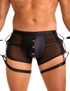 Чоловічі труси напівпрозорі Star Night з обмежувачами для рук, чорні, S