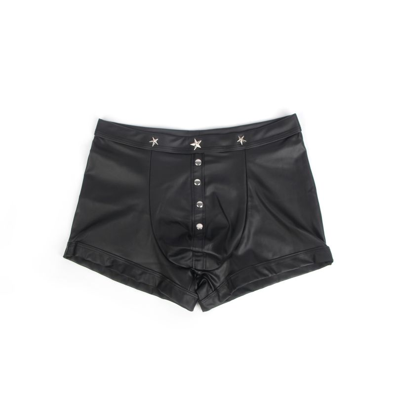 Чоловічі труси-боксери Star Night з імітацією шкіри, чорні, L вид 7