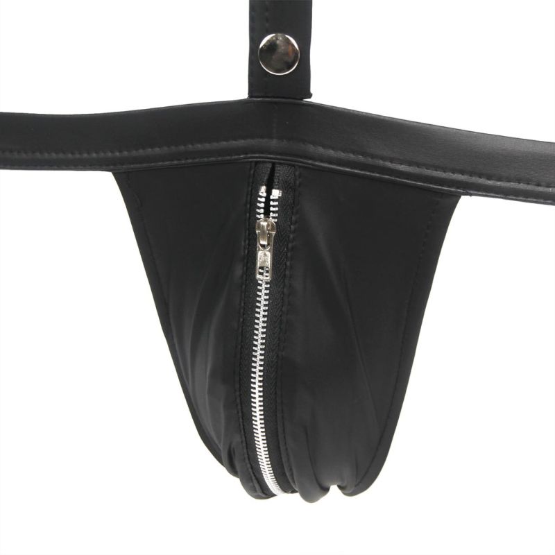 Боді-портупея чоловіча Star Night з обмежувачами та блискавкою, чорна, L вид 6