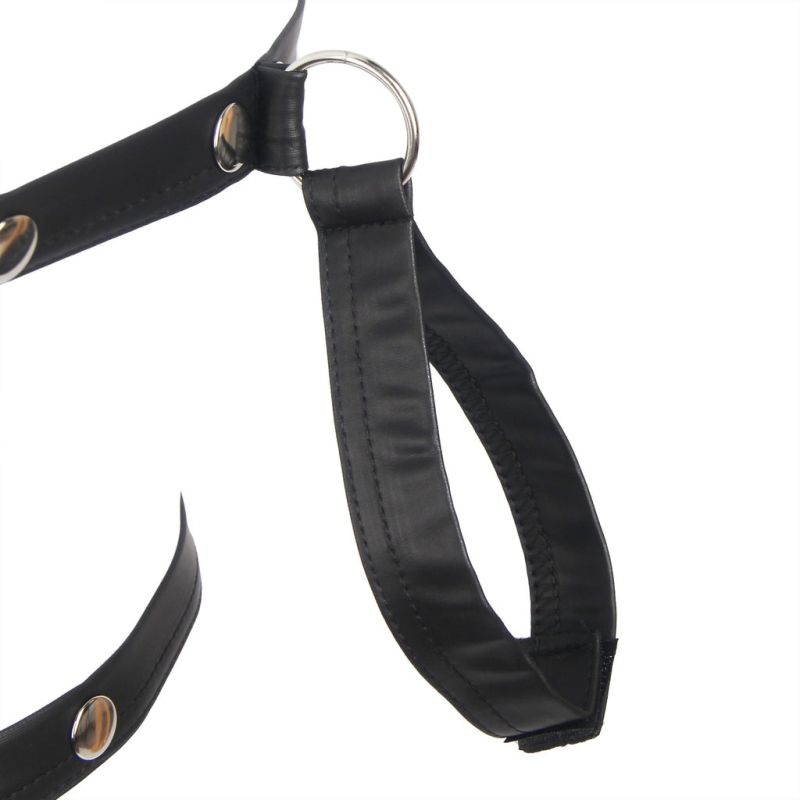 Боді-портупея чоловіча Star Night з обмежувачами та блискавкою, чорна, M вид 9