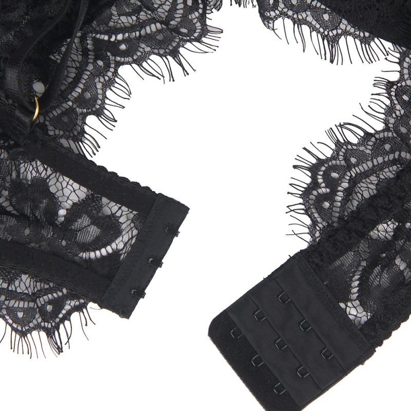 Мереживний комплект, ліф та трусики з поясом Star Night, чорний, XS-S вид 8