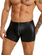 Труси на блискавці, чоловічі Star Night з імітацією шкіри, чорні, M