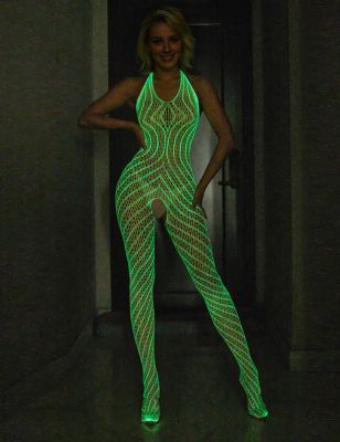 Комбинезон с ткани что светится в темноте Star Night с доступом, белый, XS-M