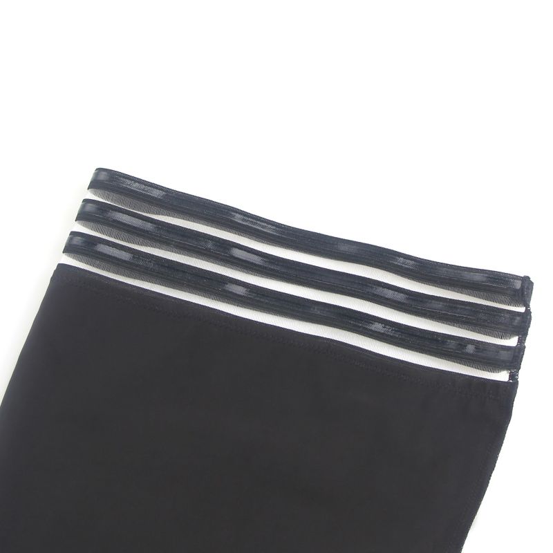 Чулки эластичные Star Night с имитацией кожи, черные, XS-M вид 6