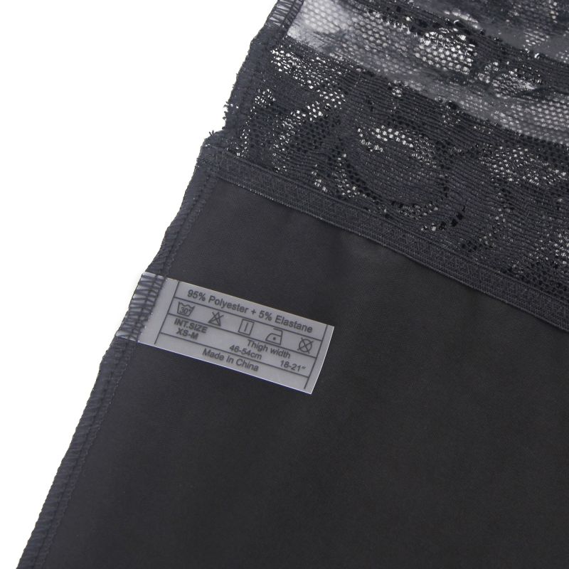 Эластичные чулки Star Night с кружевной коронкой, черные, XS-L вид 8