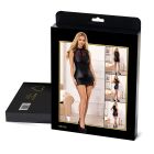 Платье с кружевом Star Night с имитацией винила, черное, S вид 11