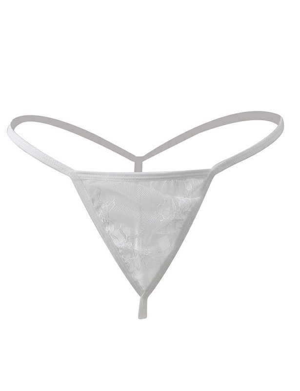 Кружевной халат Star Night с поясом и стрингами, белый, XS-S вид 5