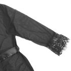 Халатик Star Night с узорами и поясом, черный, XS-S вид 7