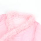 Халатик полупрозрачный Star Night с имитацией меха и поясом, розовый, M-L вид 9