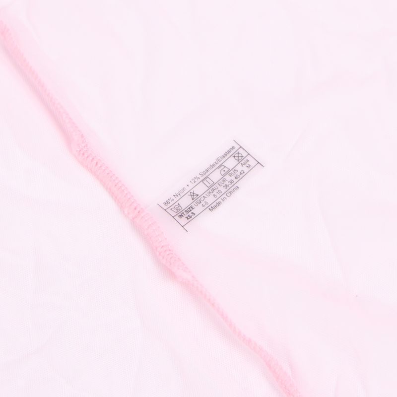 Халатик полупрозрачный Star Night с имитацией меха и поясом, розовый, M-L вид 11