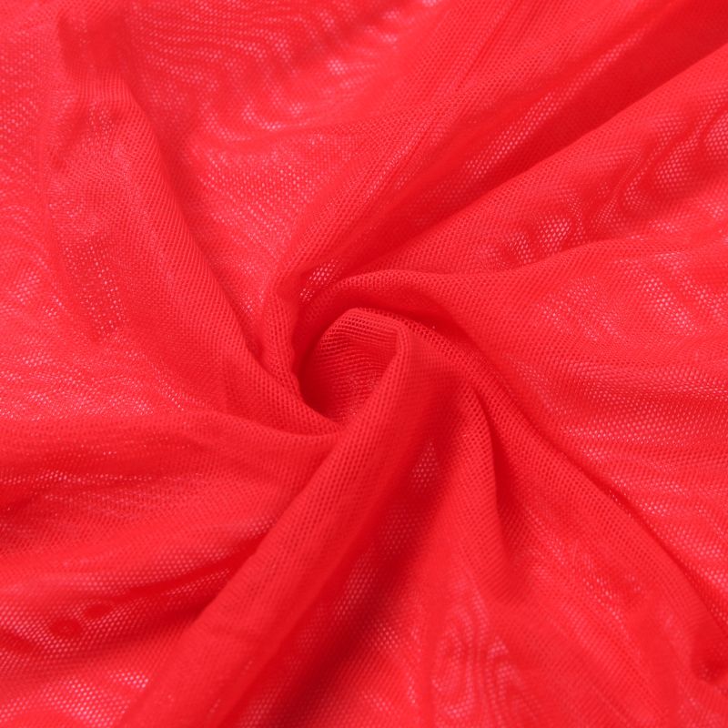 Халатик Star Night с поясом и кружевом, красный, XS-S вид 11