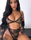Комплект белья с перчатками Star Night кружевной, черный, XS-S вид 3
