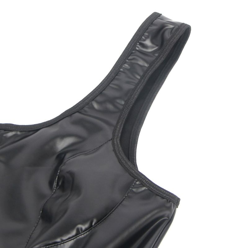 Платье с молнией Star Night с имитацией кожи, черное, XS вид 9