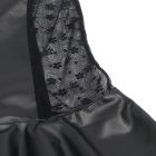 Мини-платье с молнией и подтяжками Star Night с имитации кожи, черное, S вид 6