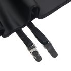 Мини-платье с молнией и подтяжками Star Night с имитации кожи, черное, S вид 9