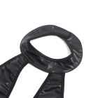 Мини-платье с молнией и подтяжками Star Night с имитации кожи, черное, S вид 10