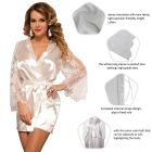 Халат с кружевными рукавами Star Night с поясом и стрингами, белый, XS-S вид 5