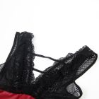 Платье с кружевом Star Night с ошейником и наручниками, бордово-черное, XS-S вид 9