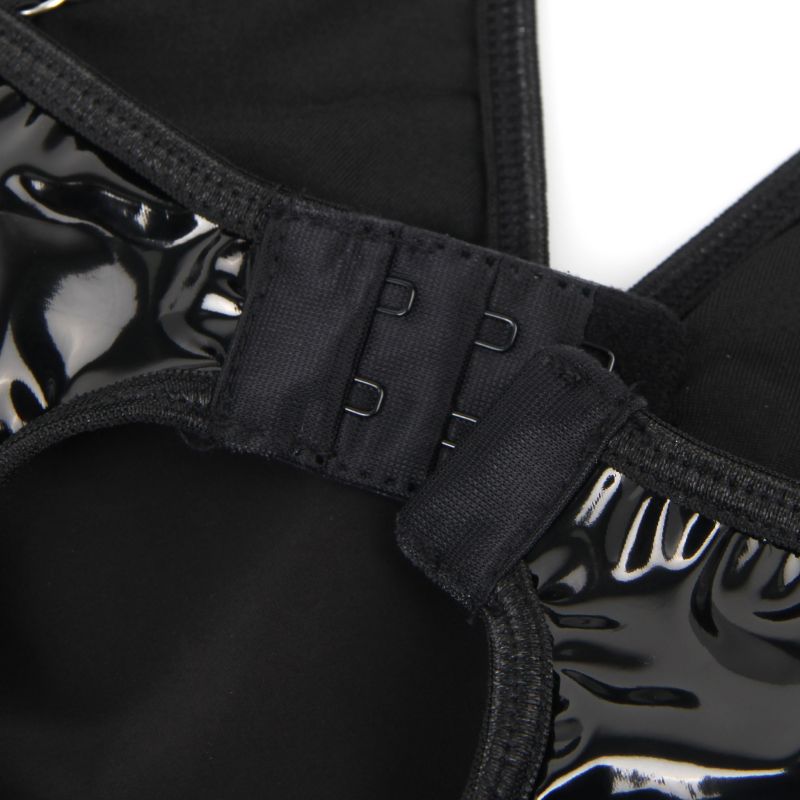 Платье с чокером, глянцевое Star Night Wet Look с имитацией винила, черное, S вид 10