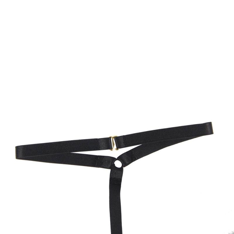 Пеньюар с трусиками Star Night на бретельках, черный, XS-S вид 8