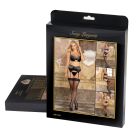 Комплект белья кружевной Star Night с поясом для чулок, черный, XS-S вид 14