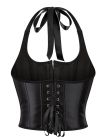 Корсет на зав'язках стрічках із бретелями Star Night 12 Plastic Bones з підтримкою бюста, чорний, S вид 9