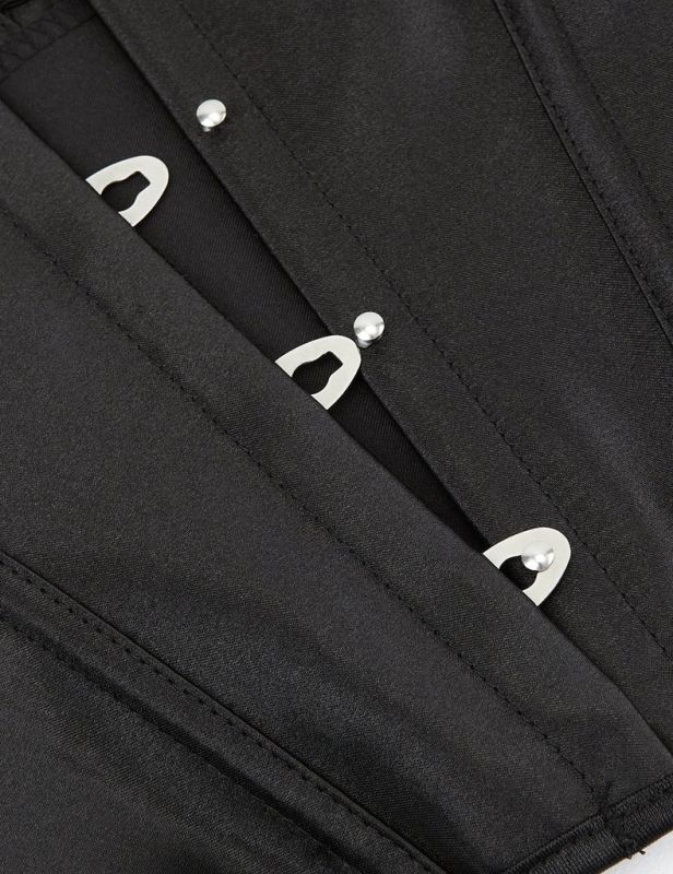 Корсет на зав'язках стрічках із бретелями Star Night 12 Plastic Bones з підтримкою бюста, чорний, S вид 14