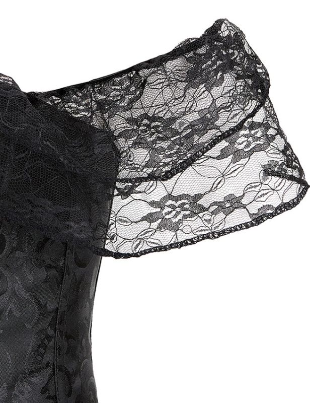 Корсет чорний Star Night 12 Plastic Bones, XS вид 11