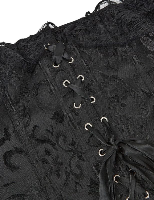 Корсет черный Star Night 12 Plastic Bones, XS вид 14