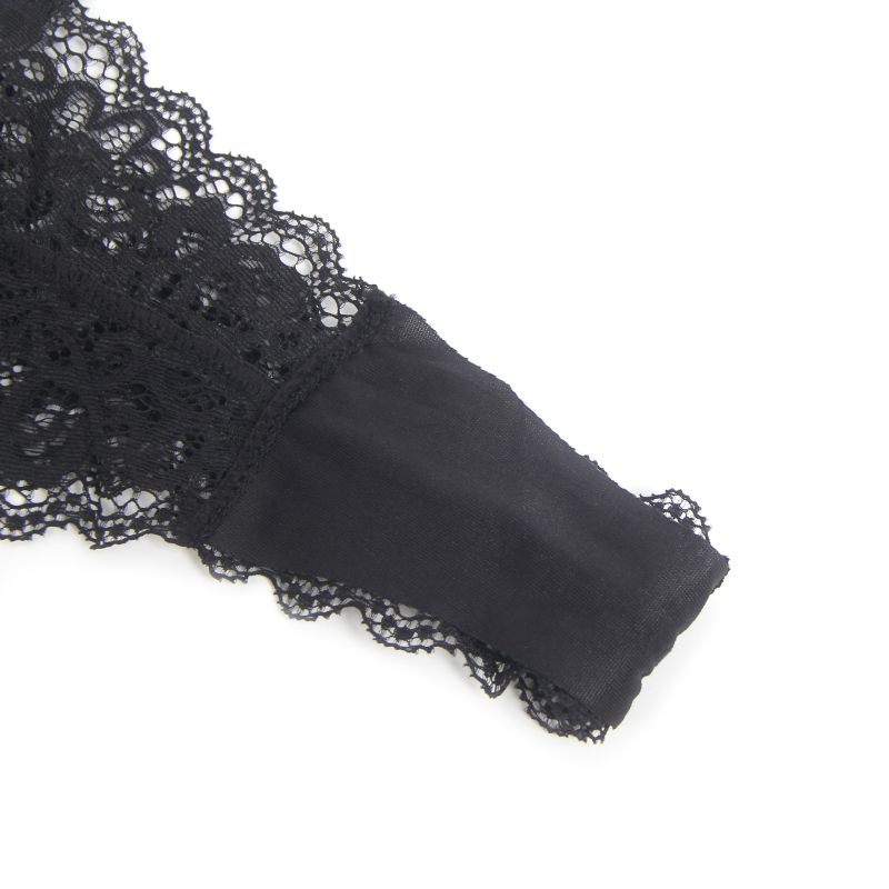 Корсет з підтяжками та підв'язками Star Night на блискавці, чорний, L вид 11