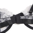 Комплект белья кружевной Star Night с цветочным принтом, черно-белый, 3XL–4XL вид 7