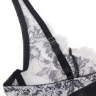 Комплект белья кружевной Star Night с цветочным принтом, черно-белый, 3XL–4XL вид 8