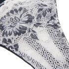 Комплект белья кружевной Star Night с цветочным принтом, черно-белый, 3XL–4XL вид 9
