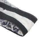 Комплект белья кружевной Star Night с цветочным принтом, черно-белый, 3XL–4XL вид 11