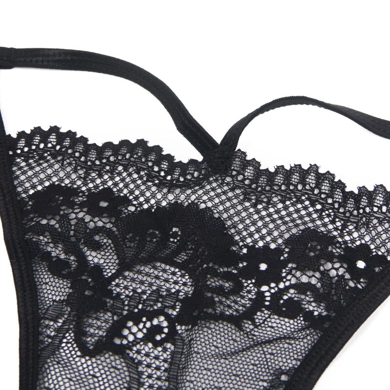 Стринги кружевные Star Night, чёрные, S вид 9