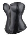 Корсет із застібкою блискавкою Star Night Sexy Leather та шнурівкою, чорний, XS (без коробки) вид 6