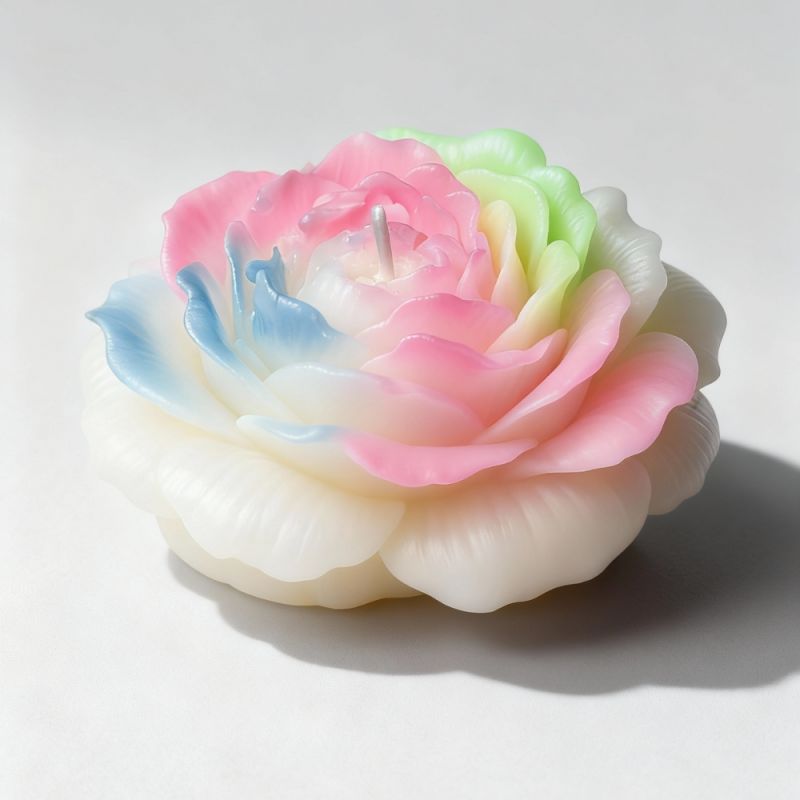 Свічка люмінесцентна півонія GlowKink низькотемпературна, різнокольорова, L вид 3