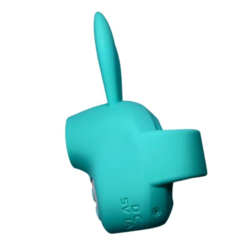 Вібростимулятор на палець Зайчик Passion Play, 12 режимів вібрації + 3 інтенсивності, бірюзовий вид 6