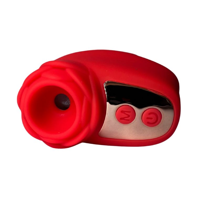 Вібростимулятор на палець Розочка Passion Play, 10 режимів вібрації та 3 інтенсивності, червоний вид 4