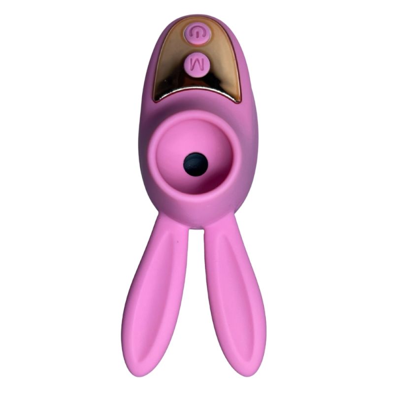 Вібростимулятор на палець Зайчик Passion Play, 12 режимів вібрації + 3 інтенсивності, рожевий вид 3