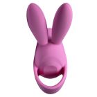 Вібростимулятор на палець Зайчик Passion Play, 12 режимів вібрації + 3 інтенсивності, рожевий вид 4